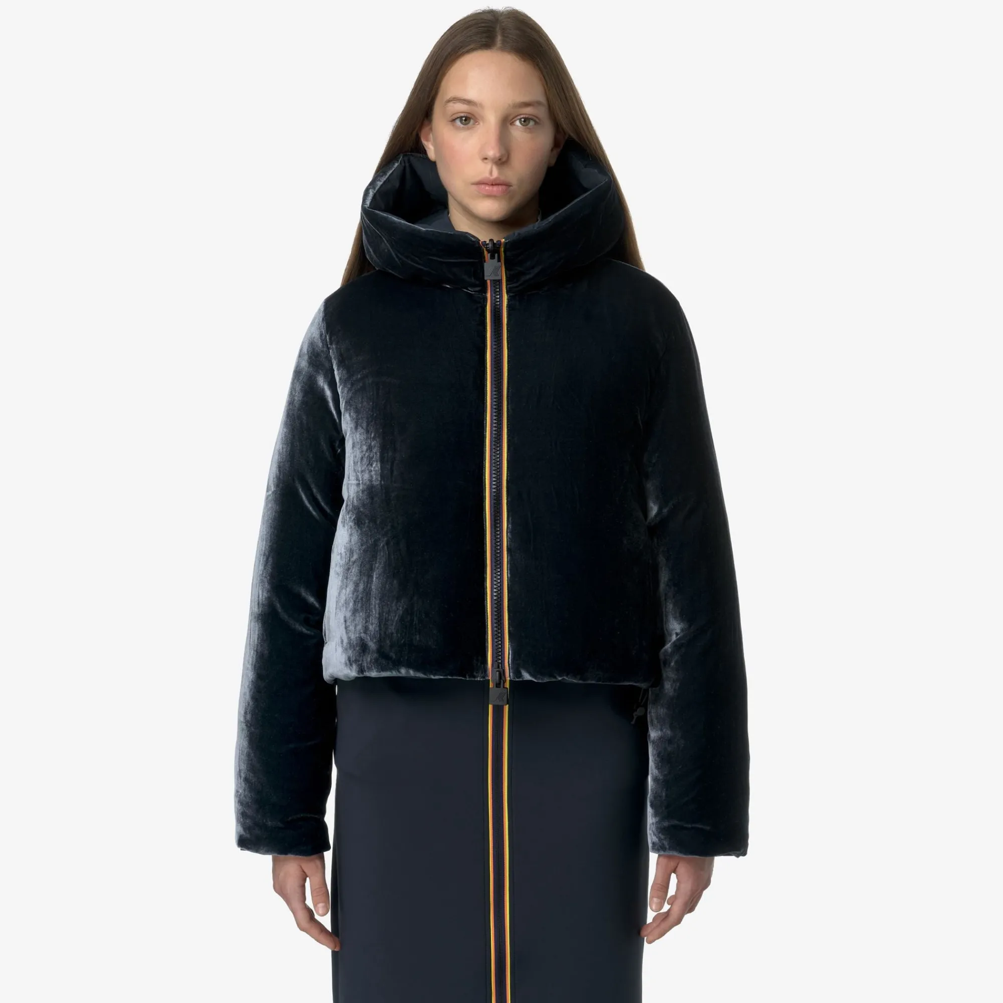 Donna K-Way Giacche Corte^BRIEN VELVET THERMO REVERSIBLE