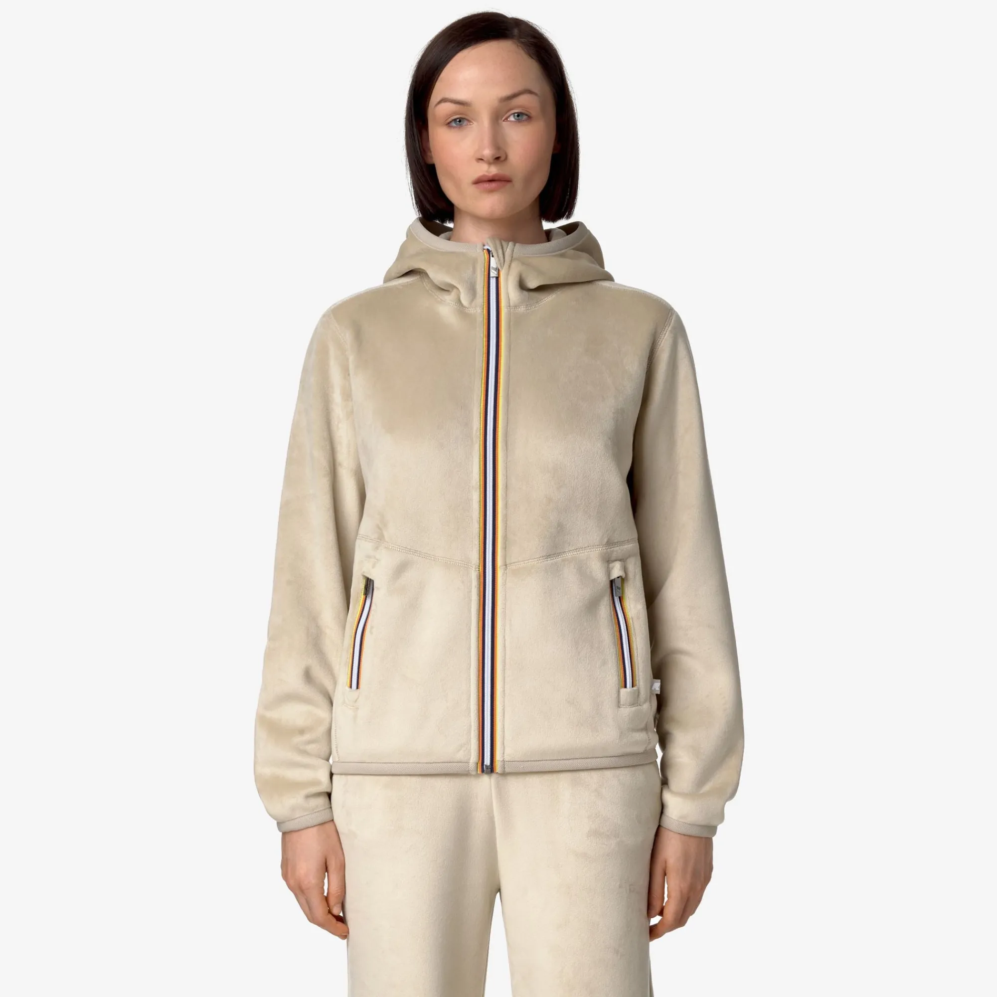 Donna K-Way Felpe^LILY VELOUR POLAR REVERSIBLE