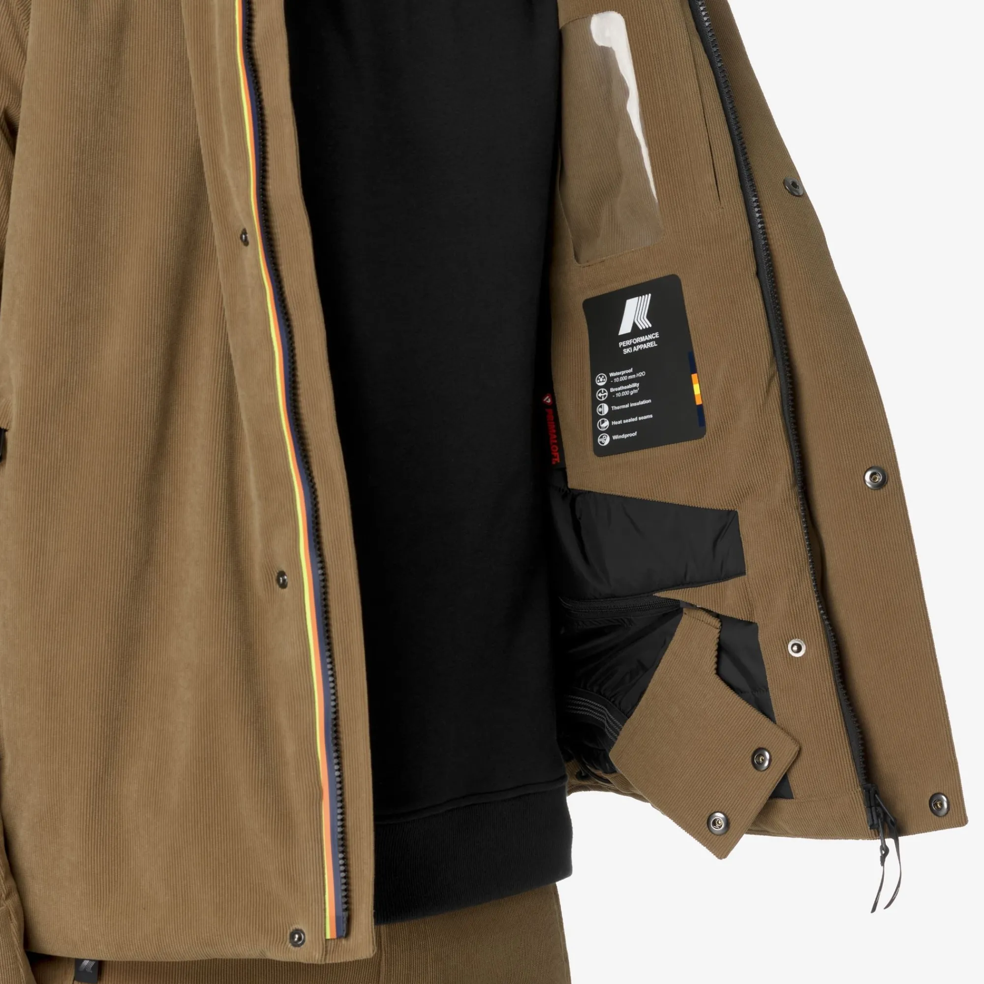 Uomo K-Way Piumini E Giacche Lunghe^MALAMOT CORDUROY