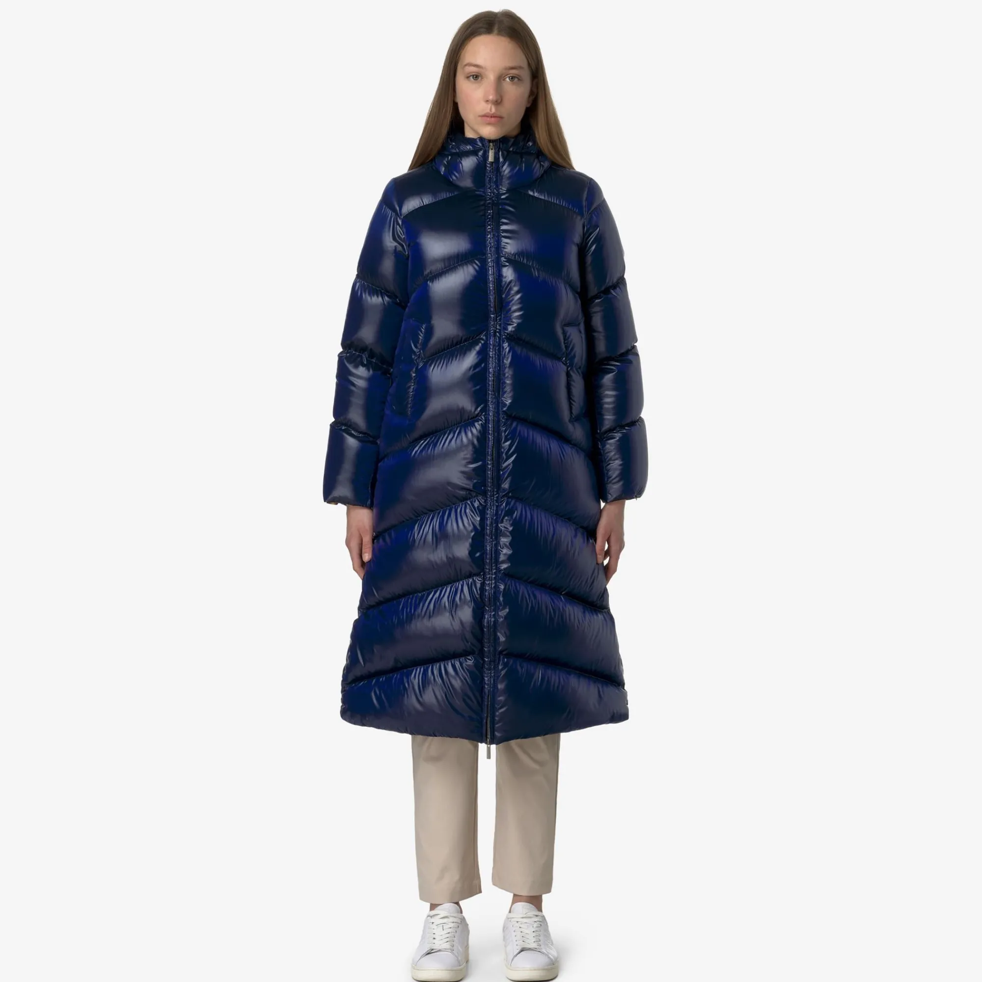 Donna K-Way Piumini E Giacche Lunghe^NEIVEL CRYSTAL CHINTZ THERMO HEAVY
