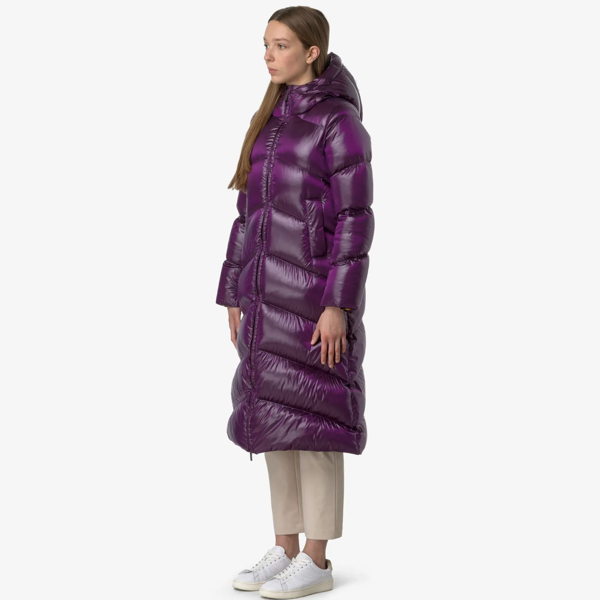 Donna K-Way Piumini E Giacche Lunghe^NEIVEL CRYSTAL CHINTZ THERMO HEAVY