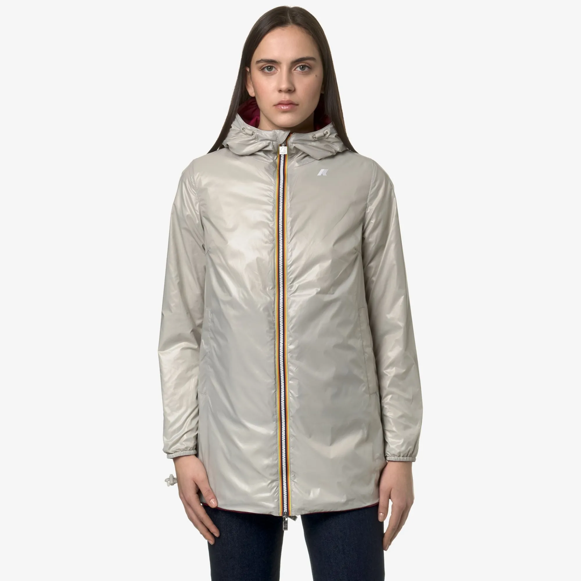 Donna K-Way Piumini E Giacche Lunghe^SOPHIE PLUS.2 REVERSIBLE