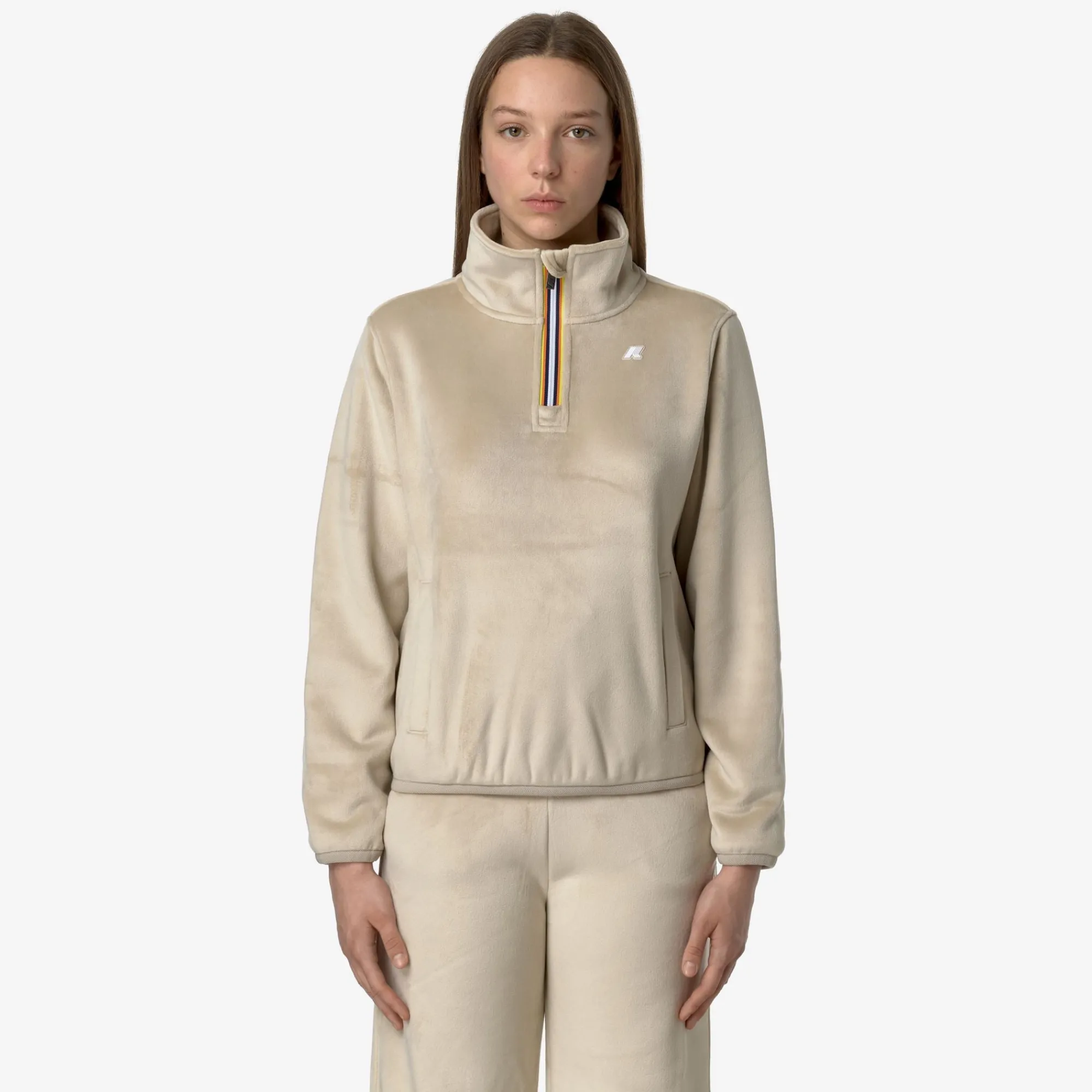 Donna K-Way Felpe^VIV VELOUR POLAR