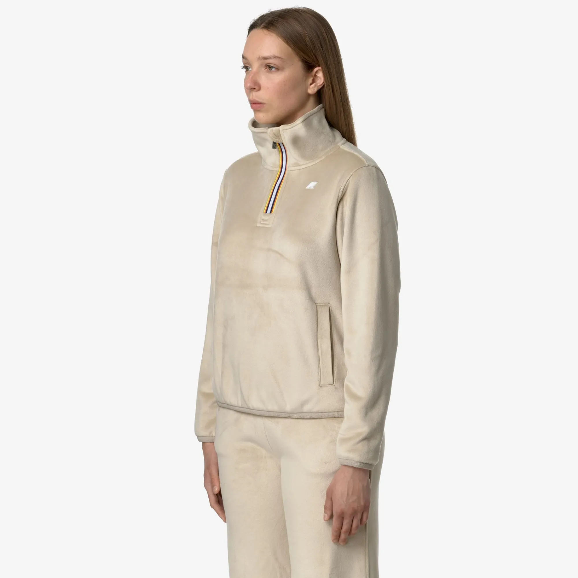 Donna K-Way Felpe^VIV VELOUR POLAR
