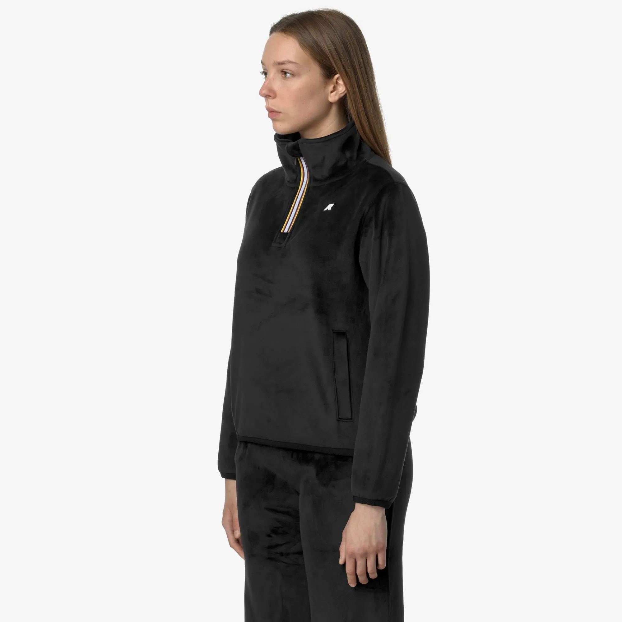Donna K-Way Felpe^VIV VELOUR POLAR